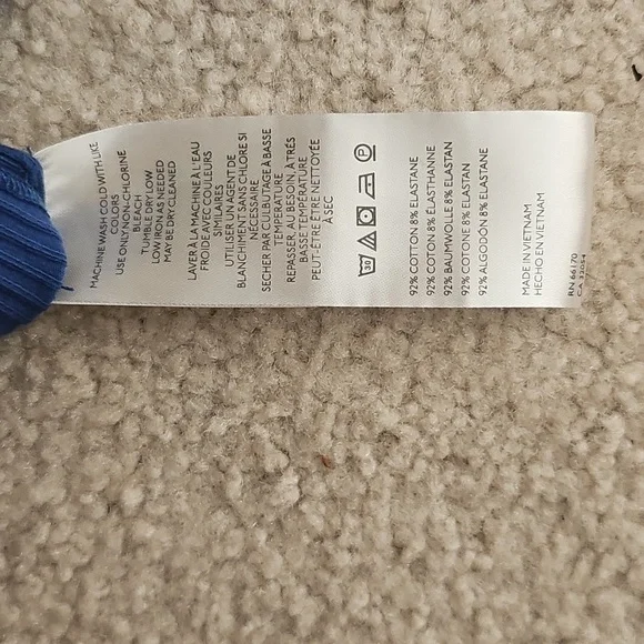 NWT..WE THE FREE Blue Ribbed Tank Top SIZE LARGE. New With Tags - Picture 4 of 5